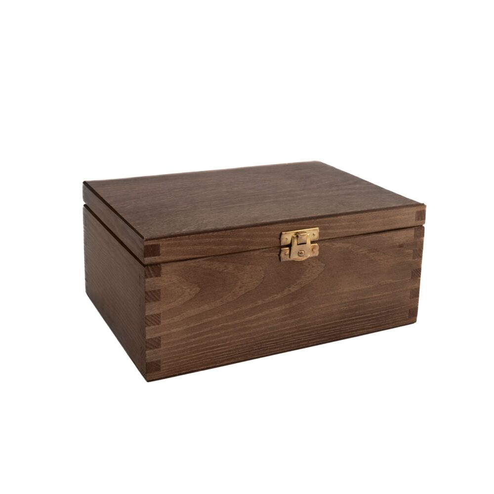 Drewniana skrzynka, pudełko na biżuterię lub drobiazgi (bez graweru)