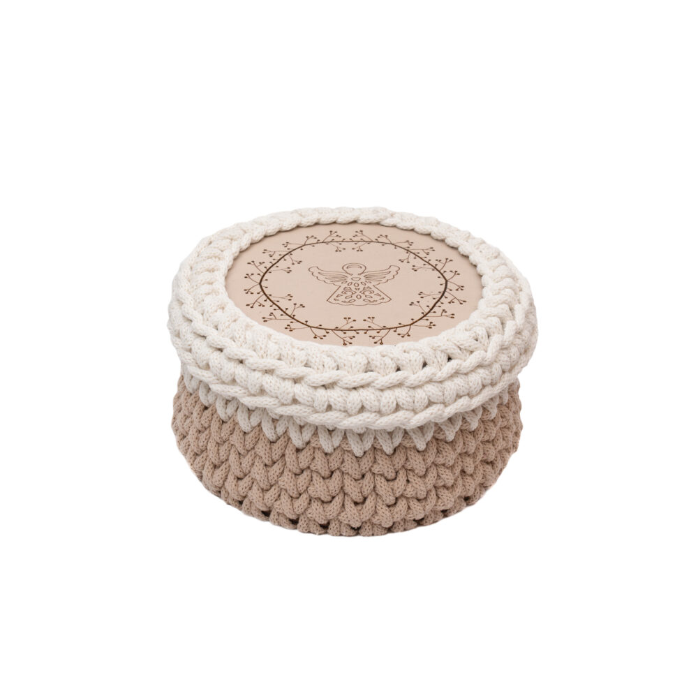 Ręcznie pleciona szkatułka "Anioł"