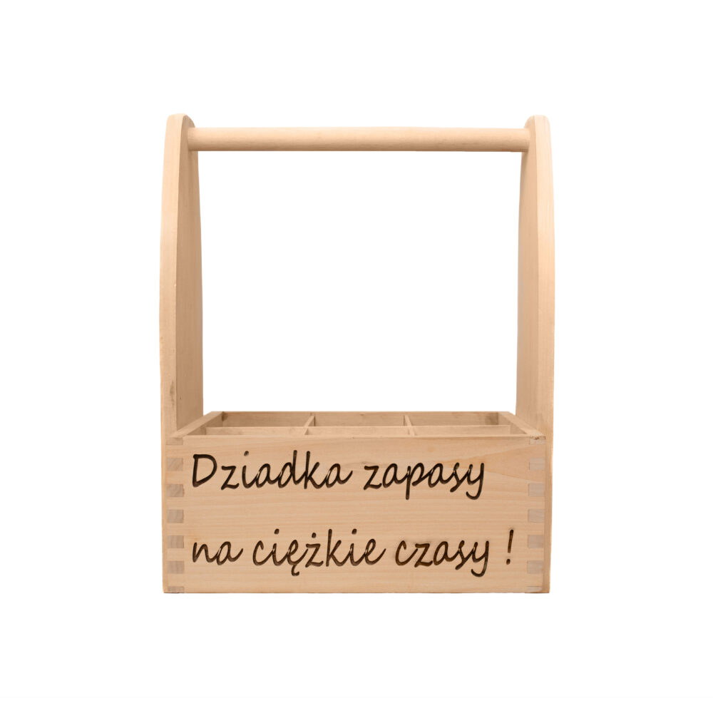 Drewniana skrzynka, pudełko, nosidło na piwo