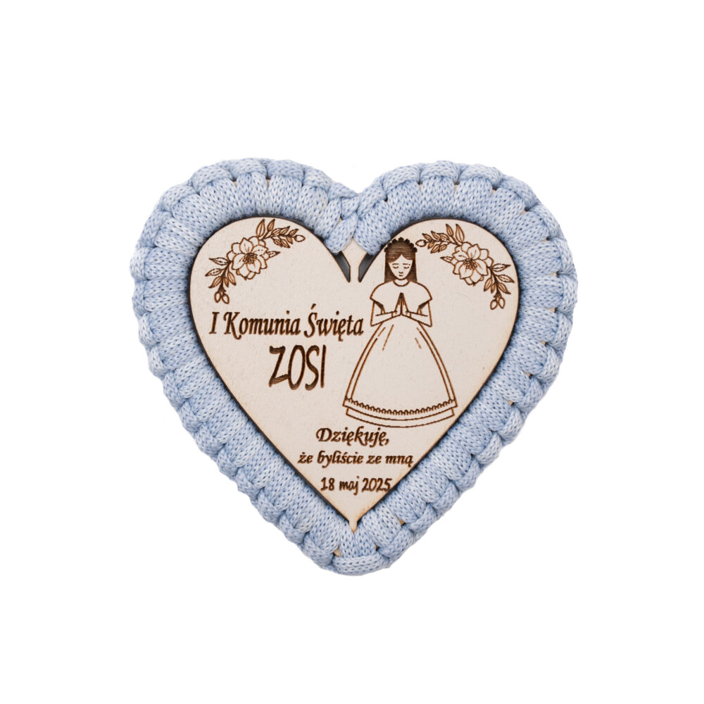 Serduszko, magnes, upominek dla gości od dziewczynki