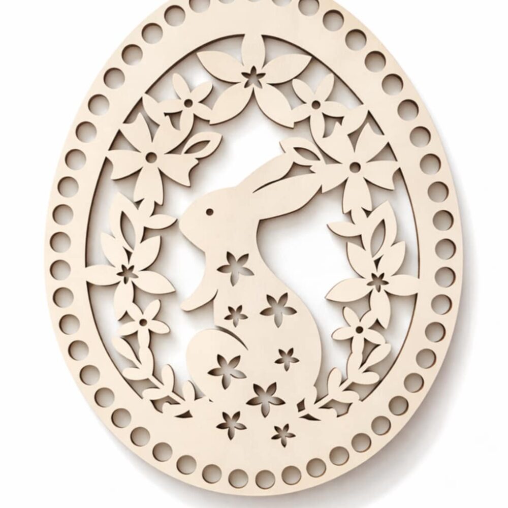 Wielkanocna baza do szydełkowania- pokrywka, 10 cm*24 cm, jajko, wzór 3