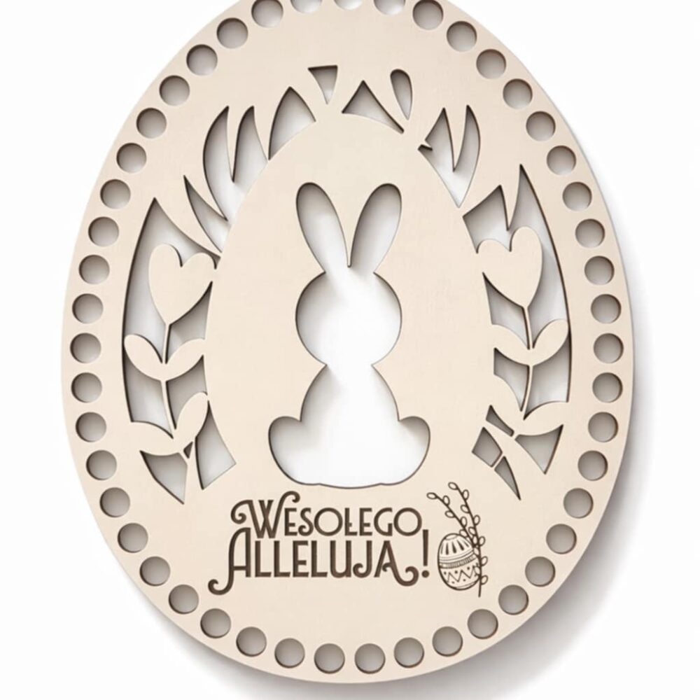 Wielkanocna baza do szydełkowania- pokrywka, 10 cm*24 cm, jajko, wzór 1