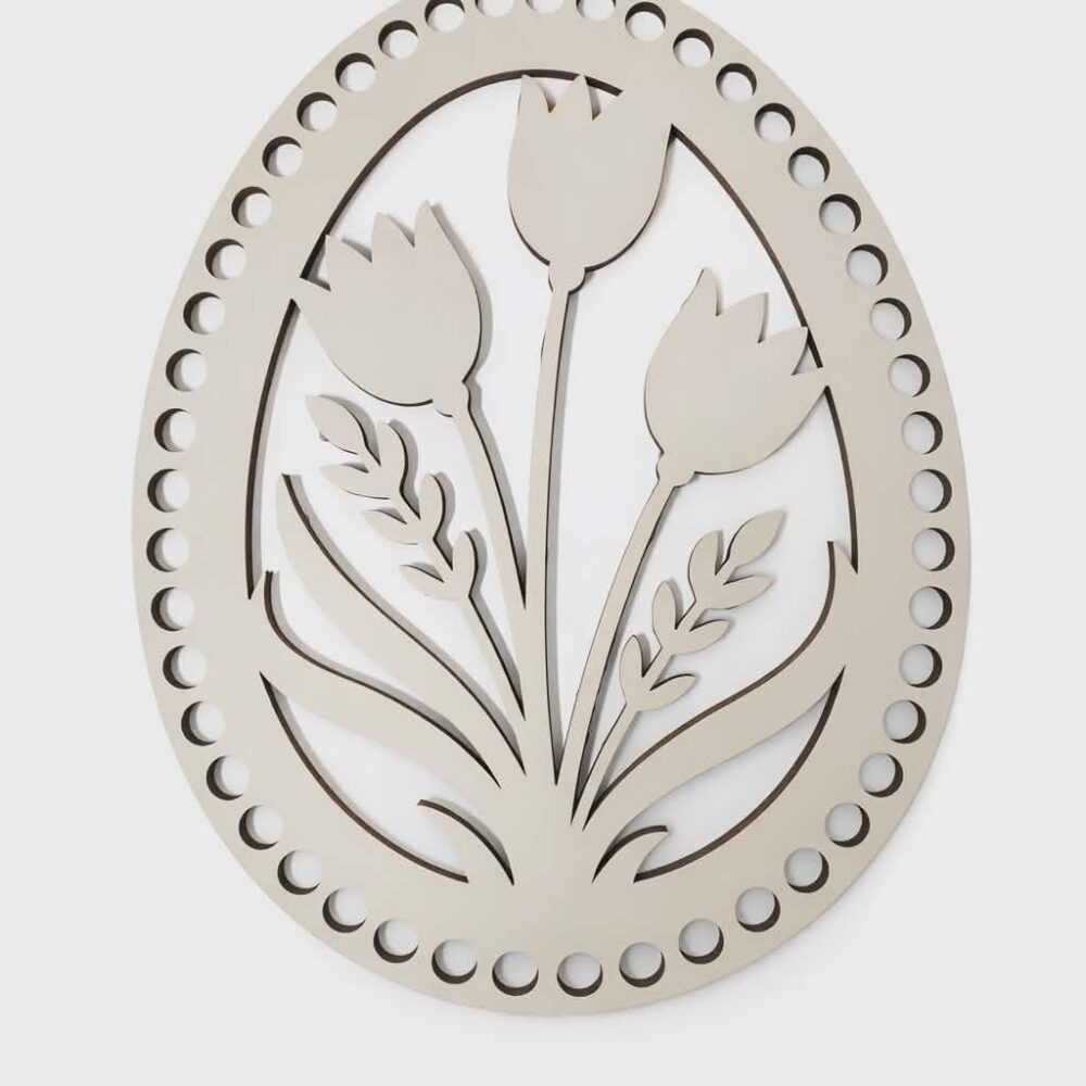 Wielkanocna baza do szydełkowania- pokrywka, 10 cm*24 cm, jajko, wzór 5