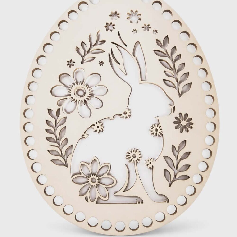 Wielkanocna baza do szydełkowania- pokrywka, 10 cm*24 cm, jajko, wzór 6