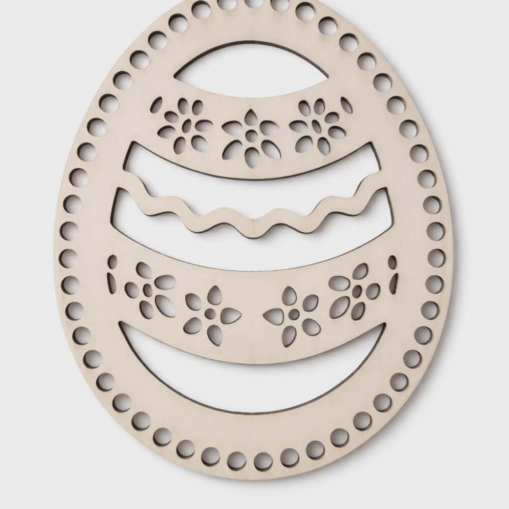 Wielkanocna baza do szydełkowania- pokrywka, 10 cm*24 cm, jajko, wzór 8