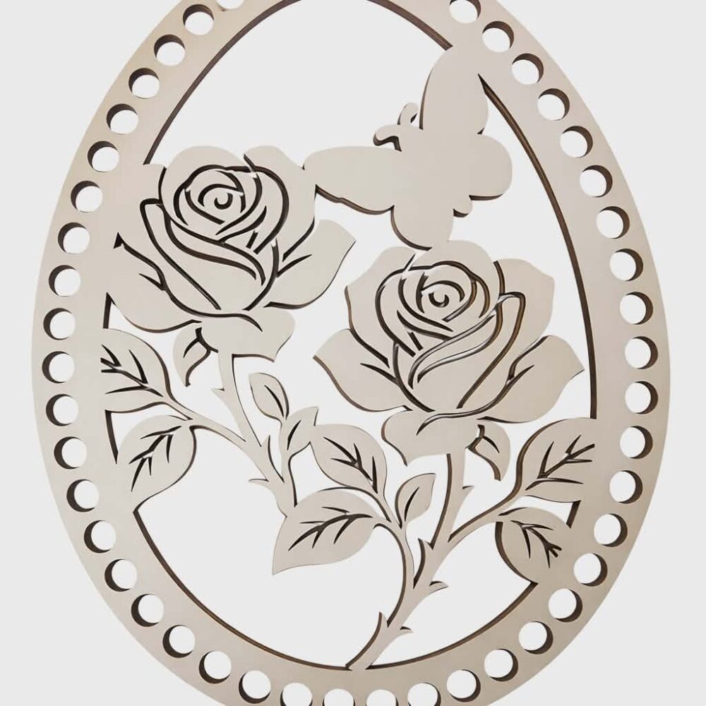 Wielkanocna baza do szydełkowania- pokrywka, 10 cm*24 cm, jajko, wzór 4